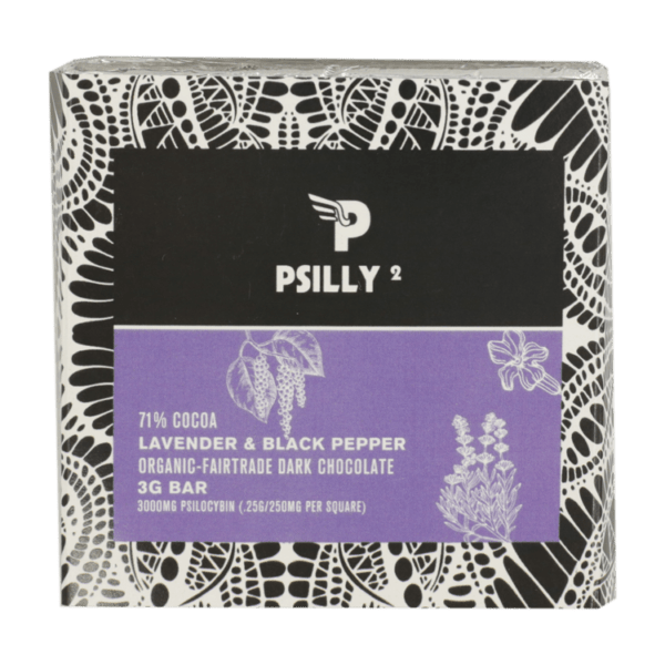 Psilly - Dark Chocolate Bar - Lavender & Black Pepper | Magic Mushrooms Ottawa Canada